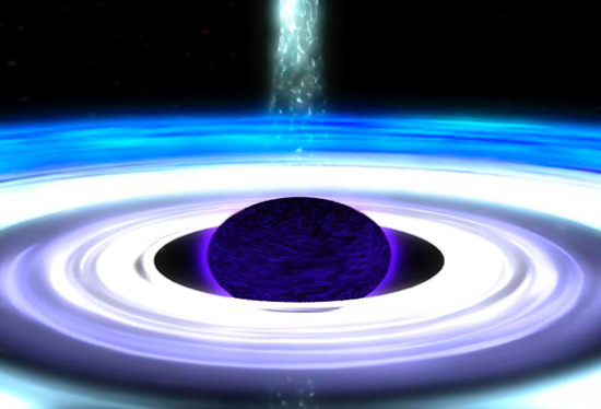 Computer simulation of a spinning black hole