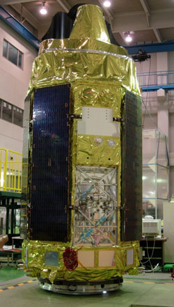 The Suzaku spacecraft after vibration testing