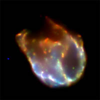 Glowing remnant from a star-shattering explosion