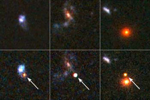 Supernovae in a distant galaxy.